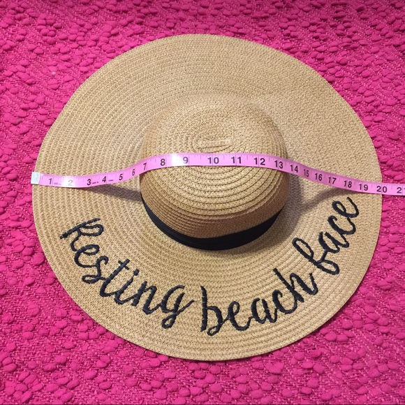 🆕 Floppy beach/sun hat “ Resting Beach Face” - Picture 3 of 5